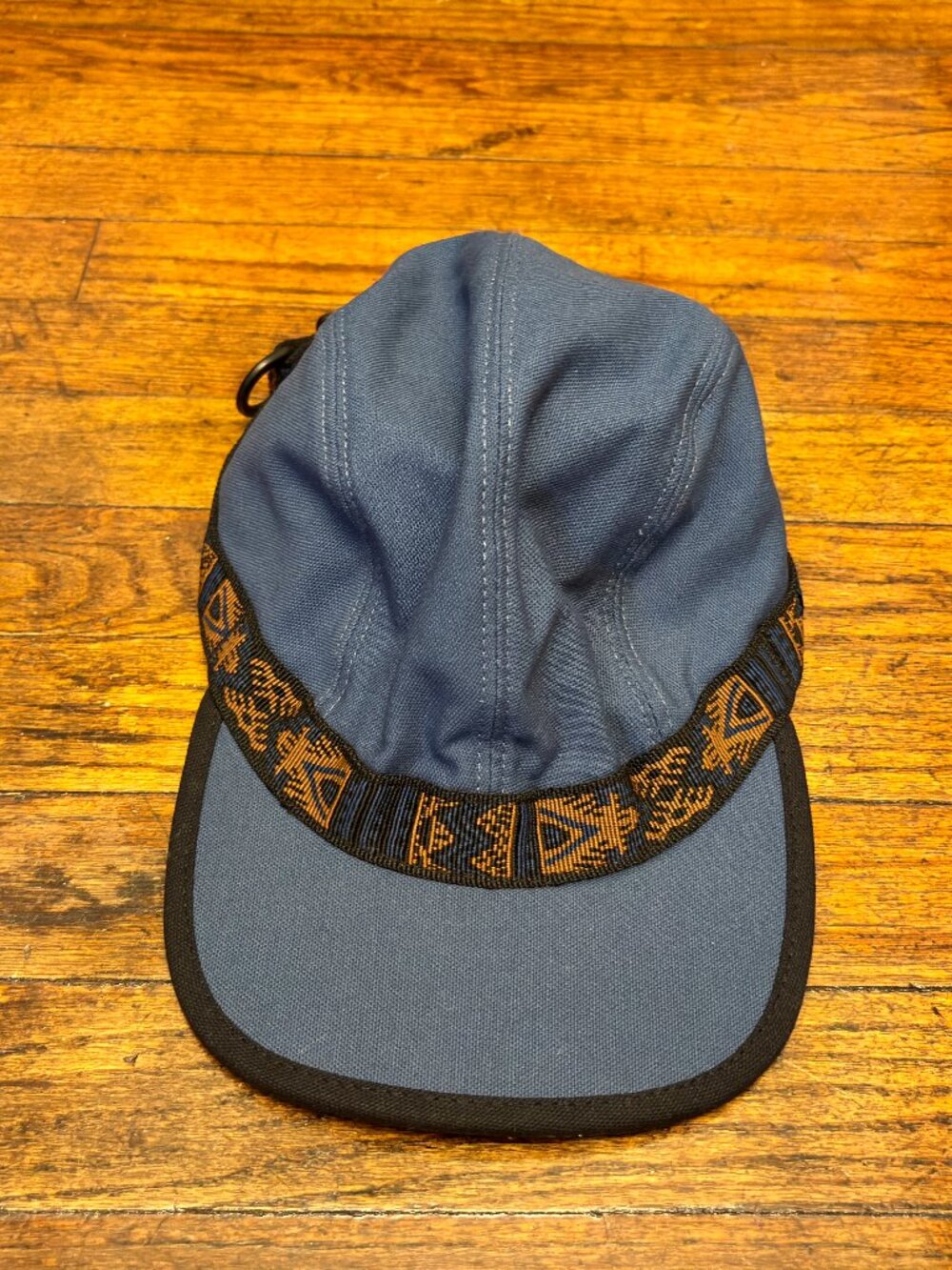 KAVU Mens Small Organic Strap Cap Hat Steel Blue Made In USA